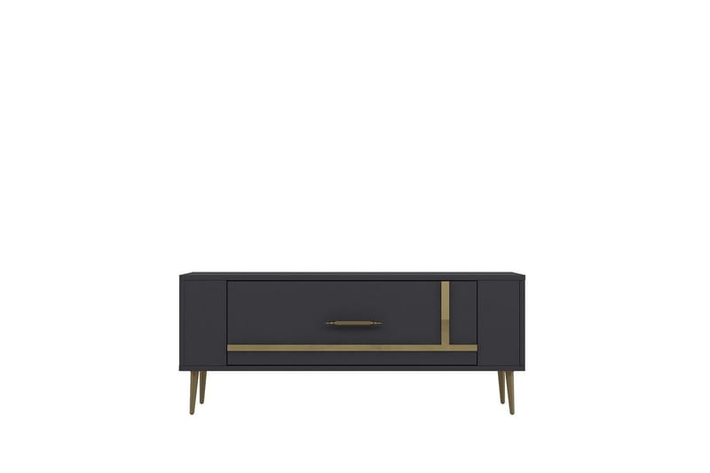 Beyra TV-benk 120 cm, Antrasitt/Gull