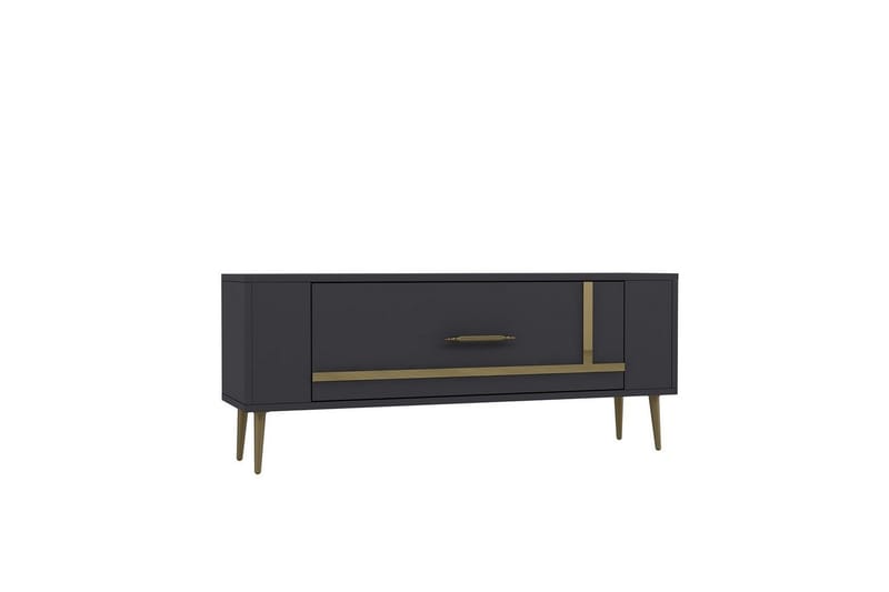 Beyra TV-benk 120 cm - Antrasitt/Gull - Møbler - TV- & Mediamøbler - TV benk & mediabenk