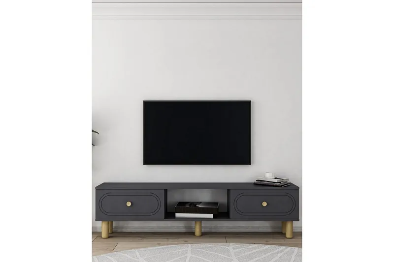 Bohem TV-benk 150x30 cm - Antrasitt - Møbler - TV- & Mediamøbler - Mediestativ & veggfeste - TV-veggfeste