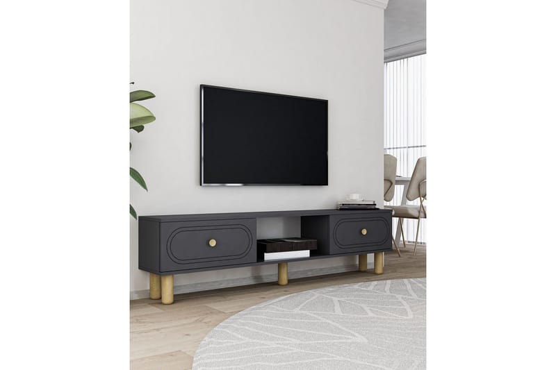 Bohem TV-benk 150x30 cm - Antrasitt - Møbler - TV- & Mediamøbler - Mediestativ & veggfeste - TV-veggfeste