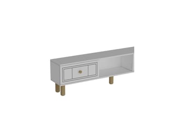 Bohem TV-benk 150x30 cm - Hvit - Møbler - TV- & Mediamøbler - Mediestativ & veggfeste - TV-veggfeste