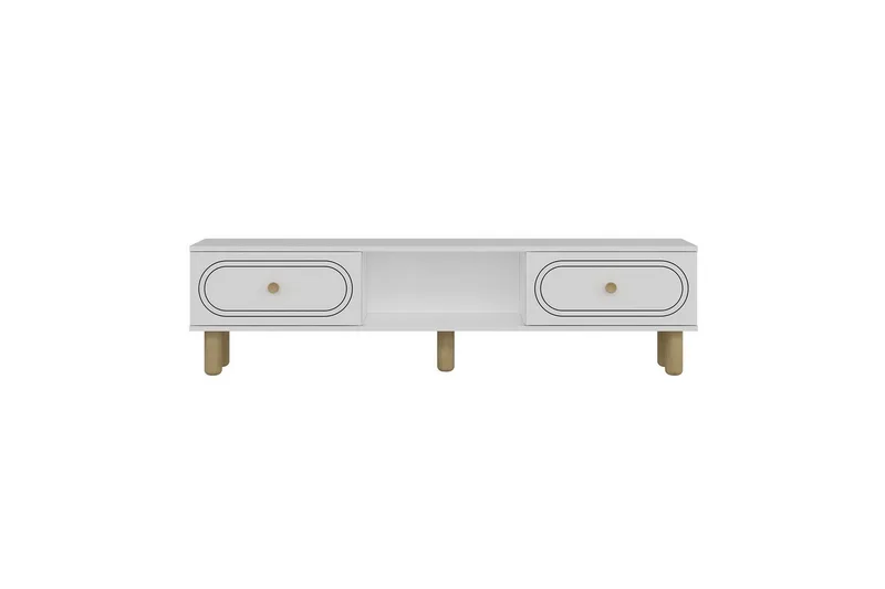 Bohem TV-benk 150x83 cm - Hvit - Møbler - TV- & Mediamøbler - Mediestativ & veggfeste - TV-veggfeste