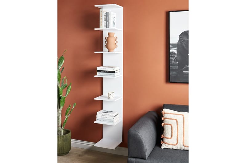 Bokhylle Eston Hvit - Hvit - Møbler - TV- & Mediamøbler - Mediestativ & veggfeste - TV-veggfeste