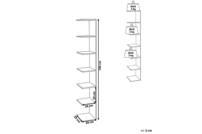 Bokhylle Eston Hvit - Hvit - Møbler - TV- & Mediamøbler - Mediestativ & veggfeste - TV-veggfeste