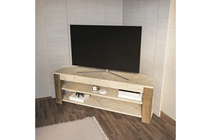 Bralyn TV-benk 120 cm - Hvit/Eik - Møbler - TV- & Mediamøbler - TV benk & mediabenk