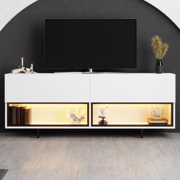 Cielieucel TV-benk 180 cm - Hvit - Møbler - TV- & Mediamøbler - Mediestativ & veggfeste - TV-veggfeste