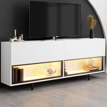 Cielieucel TV-benk 180 cm - Hvit - Møbler - TV- & Mediamøbler - Mediestativ & veggfeste - TV-veggfeste
