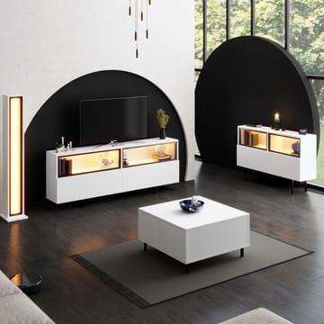 Cielieucel TV-benk 180 cm - Hvit - Møbler - TV- & Mediamøbler - Mediestativ & veggfeste - TV-veggfeste