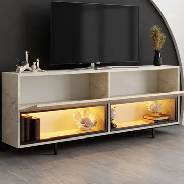 Cielieucel TV-benk 180 cm - Travertin - Møbler - TV- & Mediamøbler - Mediestativ & veggfeste - TV-veggfeste