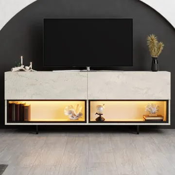 Cielieucel TV-benk 180 cm - Travertin - Møbler - TV- & Mediamøbler - Mediestativ & veggfeste - TV-veggfeste