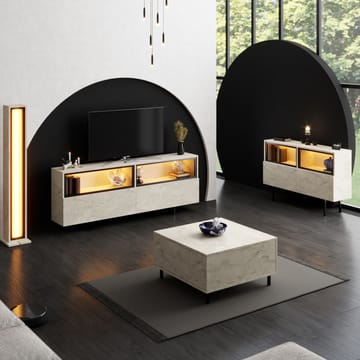 Cielieucel TV-benk 180 cm - Travertin - Møbler - TV- & Mediamøbler - Mediestativ & veggfeste - TV-veggfeste