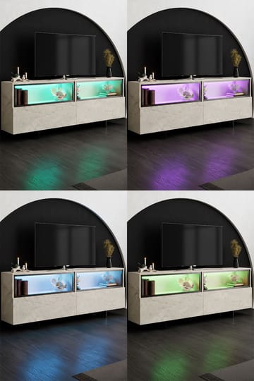 Cielieucel TV-benk 180 cm - Travertin - Møbler - TV- & Mediamøbler - Mediestativ & veggfeste - TV-veggfeste