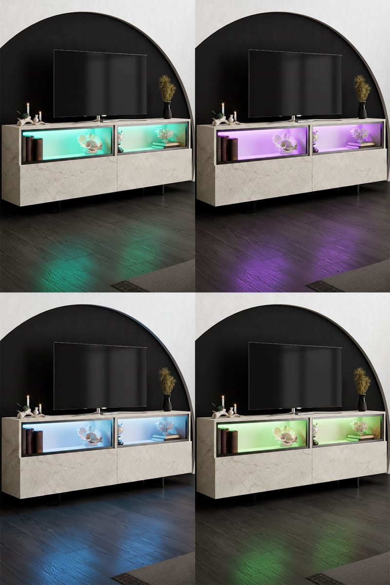 Cielieucel TV-benk 180 cm - Travertin - Møbler - TV- & Mediamøbler - Mediestativ & veggfeste - TV-veggfeste