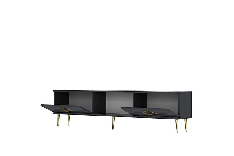 Cleryn TV-benk 150 cm - Antrasitt/Gull - Møbler - TV- & Mediamøbler - TV benk & mediabenk