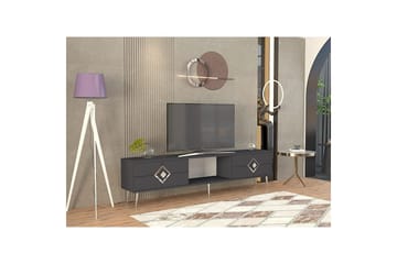 Cleryn TV-benk 150 cm - Antrasitt/Sølv - Møbler - TV- & Mediamøbler - TV benk & mediabenk