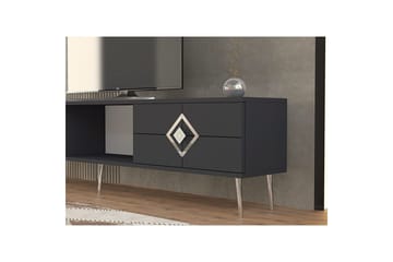 Cleryn TV-benk 150 cm - Antrasitt/Sølv - Møbler - TV- & Mediamøbler - TV benk & mediabenk