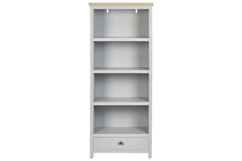 Clio Bokhylle med 4 Hyller 72 cm i Malt Tre - Lysegrå - Oppbevaring - Hylle - Bokhylle