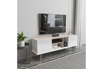 Corvo TV-benk 154,4 cm - Hvit/Beige - Møbler - TV- & Mediamøbler - TV benk & mediabenk