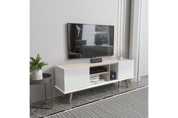Corvo TV-benk 154,4 cm - Hvit/Beige - Møbler - TV- & Mediamøbler - TV benk & mediabenk