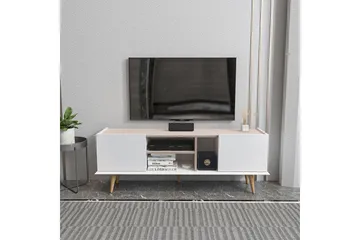 Corvo TV-benk 154,4 cm - Hvit/Beige - Møbler - TV- & Mediamøbler - TV benk & mediabenk