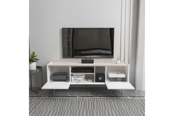 Corvo TV-benk 154,4 cm - Hvit/Beige - Møbler - TV- & Mediamøbler - TV benk & mediabenk