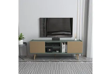 Corvo TV-benk 154,4 cm - Lys Brun/Grønn - Møbler - TV- & Mediamøbler - TV benk & mediabenk