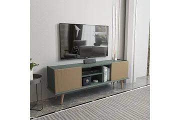 Corvo TV-benk 154,4 cm - Lys Brun/Grønn - Møbler - TV- & Mediamøbler - TV benk & mediabenk