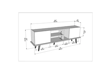 Corvo TV-benk 154,4 cm - Valnøtt/Sort - Møbler - TV- & Mediamøbler - TV benk & mediabenk