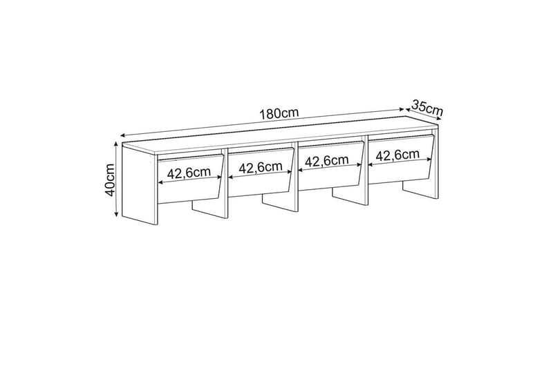 Crala TV-benk 180 cm - Travertin - Møbler - TV- & Mediamøbler - TV benk & mediabenk