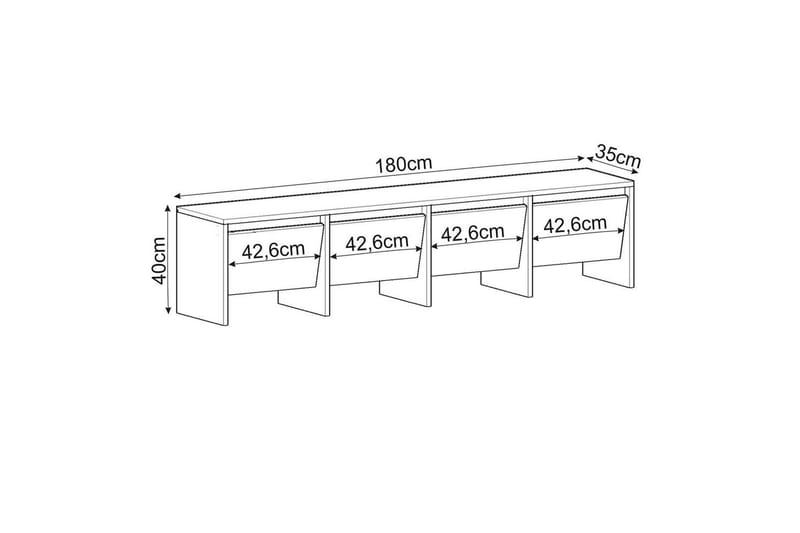 Crala TV-benk 180 cm - Travertin - Møbler - TV- & Mediamøbler - TV benk & mediabenk