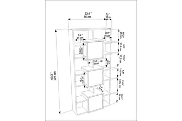 Dargaville Bokhylle 85 cm - Sort/Valnøtt - Oppbevaring - Hylle - Bokhylle