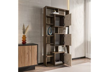 Dargaville Bokhylle 85 cm - Valnøtt/Travertin - Oppbevaring - Hylle - Bokhylle