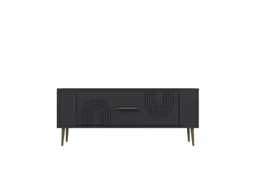 Deyric TV-benk 120 cm - Antrasitt/Gull - Møbler - TV- & Mediamøbler - TV benk & mediabenk