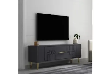 Deyric TV-benk 120 cm - Antrasitt/Gull - Møbler - TV- & Mediamøbler - TV benk & mediabenk