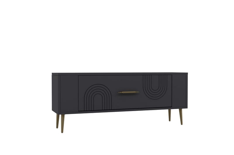 Deyric TV-benk 120 cm - Antrasitt/Gull - Møbler - TV- & Mediamøbler - TV benk & mediabenk
