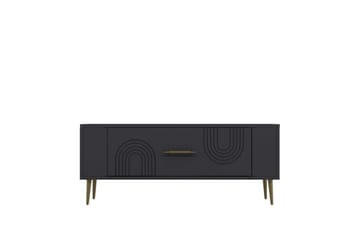 Deyric TV-benk 120 cm - Antrasitt/Gull - Møbler - TV- & Mediamøbler - TV benk & mediabenk