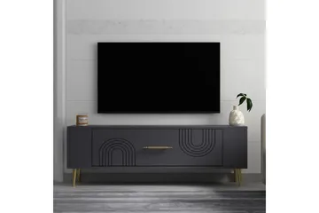 Deyric TV-benk 120 cm - Antrasitt/Gull - Møbler - TV- & Mediamøbler - TV benk & mediabenk