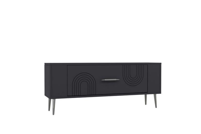 Deyric TV-benk 120 cm - Antrasitt/Sølv - Møbler - TV- & Mediamøbler - TV benk & mediabenk