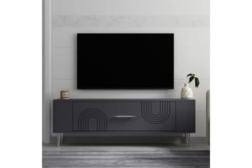Deyric TV-benk 120 cm - Antrasitt/Sølv - Møbler - TV- & Mediamøbler - TV benk & mediabenk