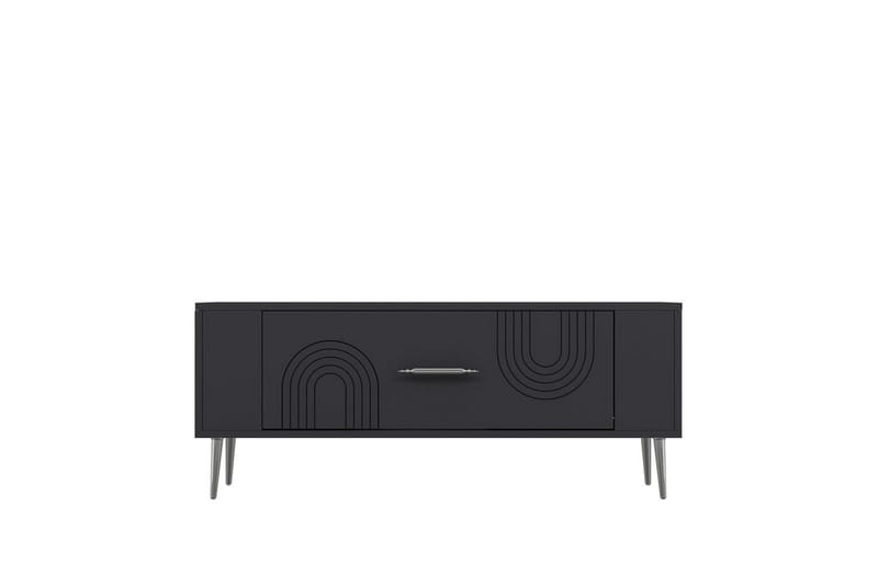 Deyric TV-benk 120 cm - Antrasitt/Sølv - Møbler - TV- & Mediamøbler - TV benk & mediabenk