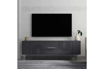 Deyric TV-benk 120 cm - Antrasitt/Sølv - Møbler - TV- & Mediamøbler - TV benk & mediabenk