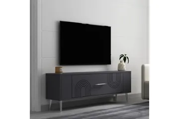 Deyric TV-benk 120 cm - Antrasitt/Sølv - Møbler - TV- & Mediamøbler - TV benk & mediabenk