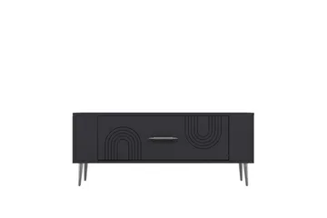 Deyric TV-benk 120 cm - Antrasitt/Sølv - Møbler - TV- & Mediamøbler - TV benk & mediabenk