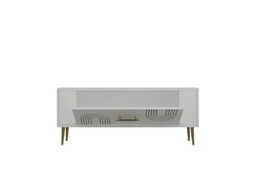 Deyric TV-benk 120 cm - Hvit/Gull - Møbler - TV- & Mediamøbler - TV benk & mediabenk