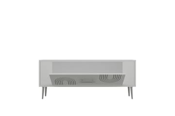 Deyric TV-benk 120 cm - Hvit/Sølv - Møbler - TV- & Mediamøbler - TV benk & mediabenk