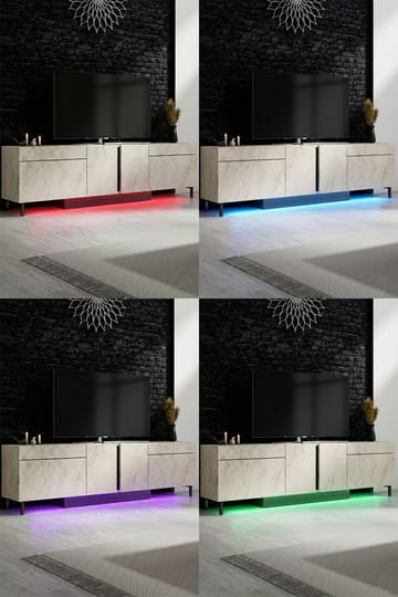 Djarhint TV-benk 180 cm - Travertin - Møbler - TV- & Mediamøbler - Mediestativ & veggfeste - TV-veggfeste
