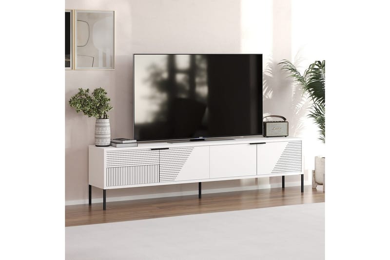 Dorellez TV-benk 180 cm - Hvit - Møbler - TV- & Mediamøbler - TV benk & mediabenk
