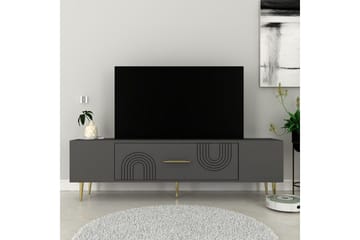 Drova TV-benk 150 cm - Antrasitt/Gull - Møbler - TV- & Mediamøbler - TV benk & mediabenk