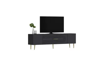 Drova TV-benk 150 cm - Antrasitt/Gull - Møbler - TV- & Mediamøbler - TV benk & mediabenk