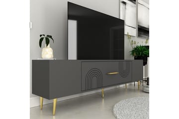 Drova TV-benk 150 cm - Antrasitt/Gull - Møbler - TV- & Mediamøbler - TV benk & mediabenk